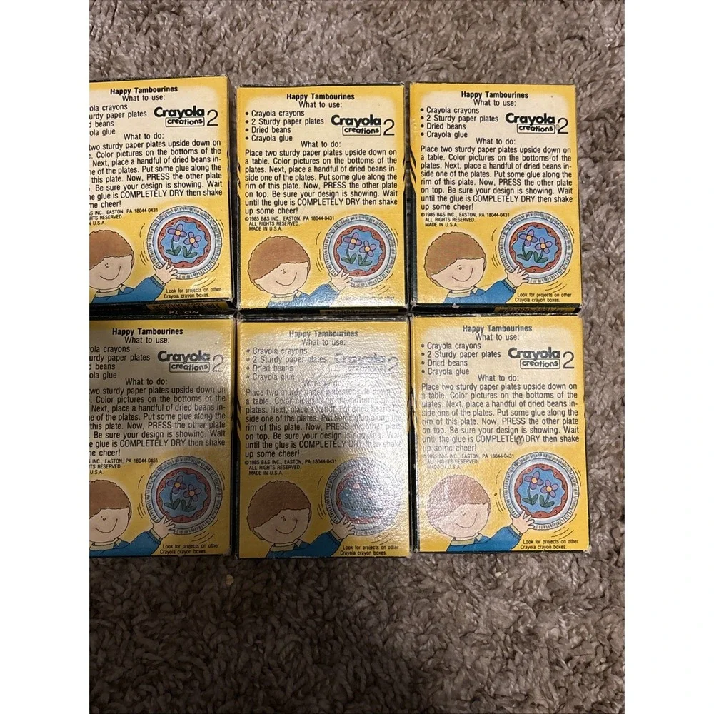 Crayola crayons #BS0687  1984 - 1985 16 ct.-6 Boxes, All New.